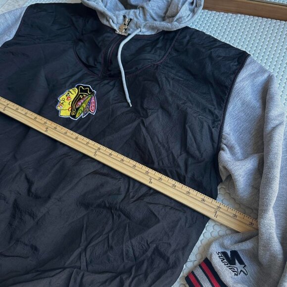 Vintage Starter Chicago Blackhawks Jacket Sports Sweater NHL Hockey Windbreaker - Picture 7 of 7